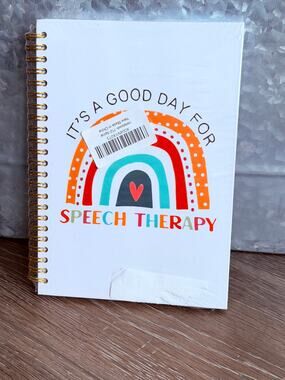 Boho Rainbow Speech Therapy Spiral Notebook SLP Gift Journal